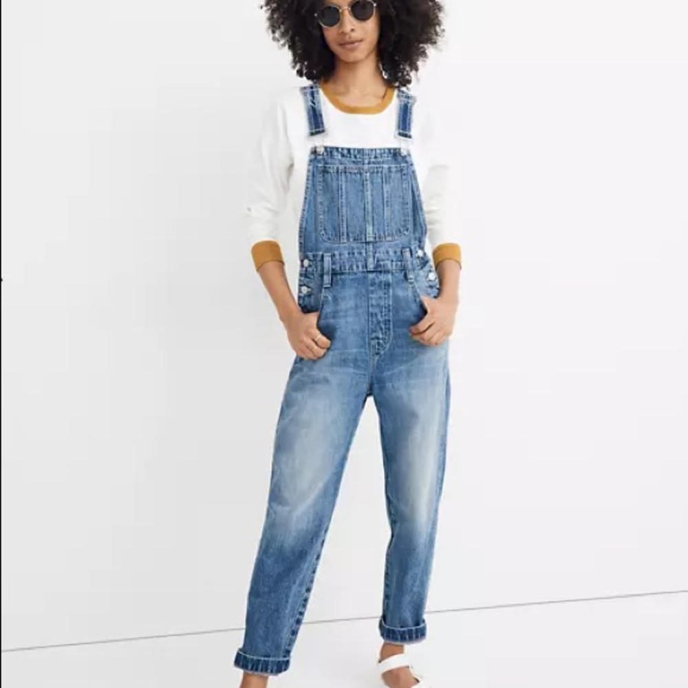SOLD Madewell Straight Leg Overalls in Hickory Was
